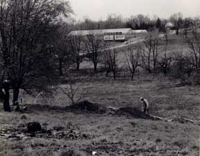 View of St. George's land before Parish Hall construction