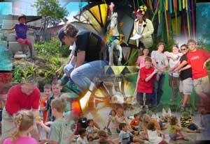 montage of service activities