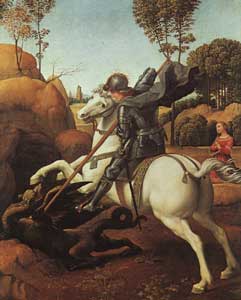 Saint George and the Dragon by Raphael
