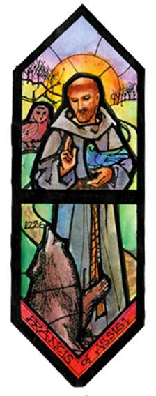 Saint Francis of Assisi Stained Glass Window