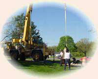 St. Georges Millennium Bell is Hoisted on April 26, 2001 by the Verdin Bell Company of Cincinnati, Ohio