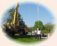 St. George’s Millennium Bell is Hoisted on April 26, 2001 by the Verdin Bell Company of Cincinnati, Ohio